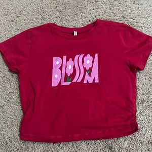 Red Blossom Baby Tee